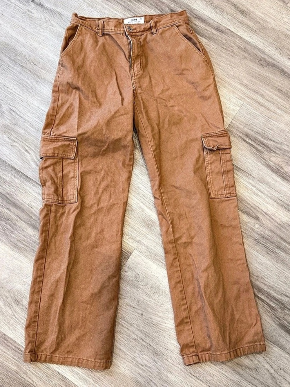 ARDENE Wide Leg/Jambe Large Cargo Pants Cargo Pants in Brown Size 0